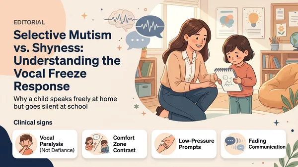 Selective Mutism vs. Shyness: When a Child Freezes and Cannot Speak Outside the Home